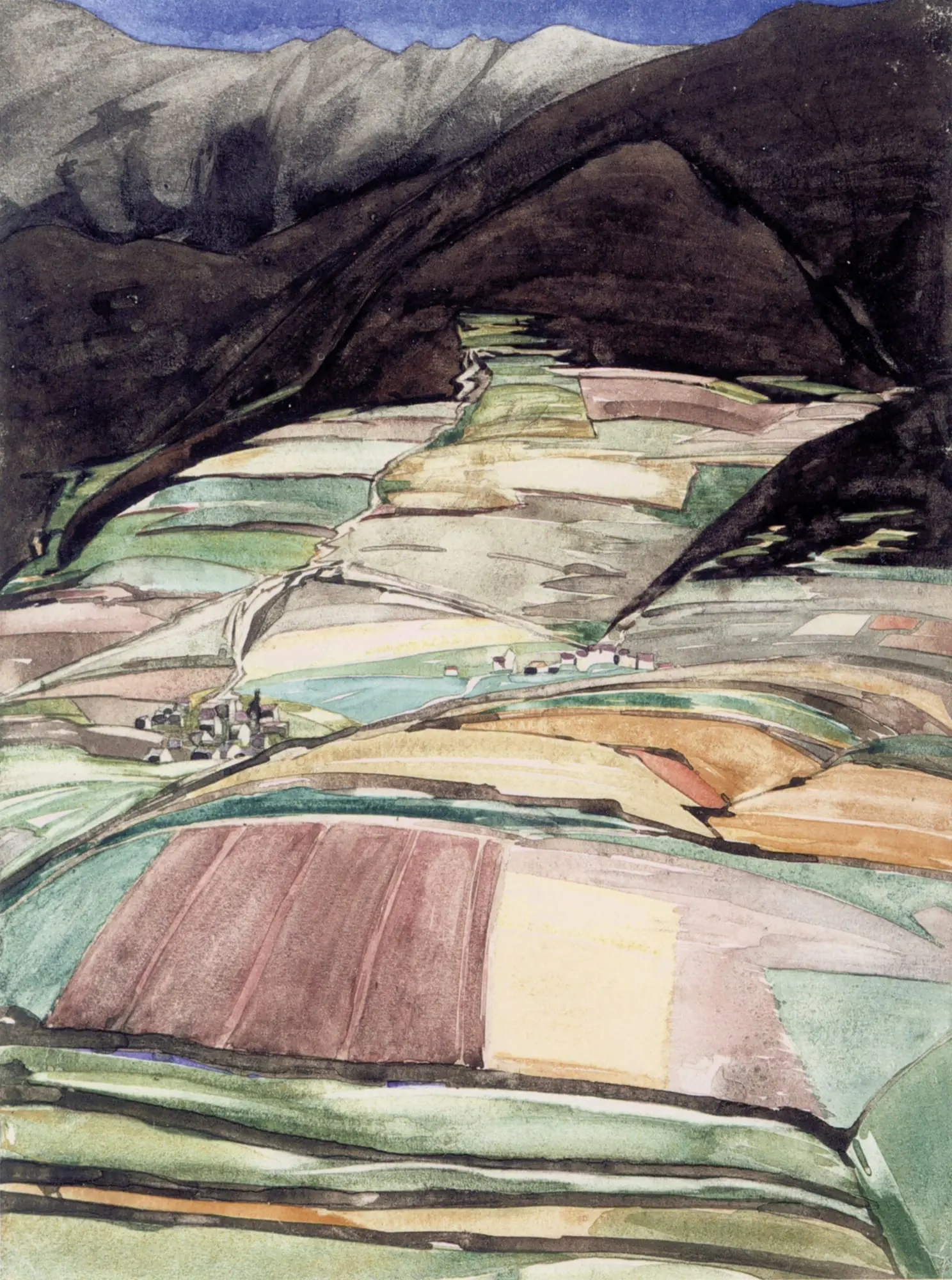 Mountain Landscape, 2023, Watercolour on paper