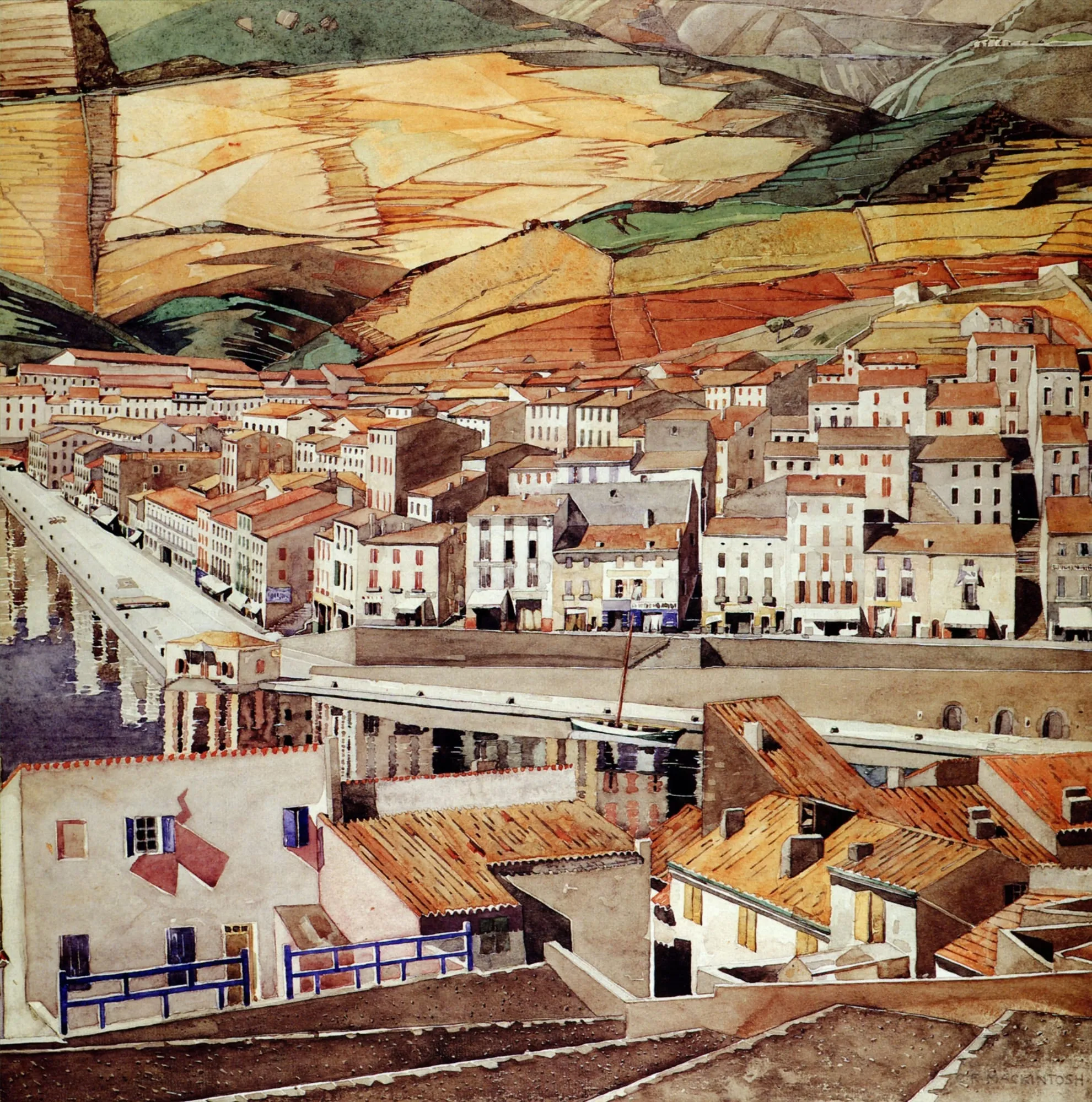 Port Vendres la Ville, 2023, Watercolour on paper