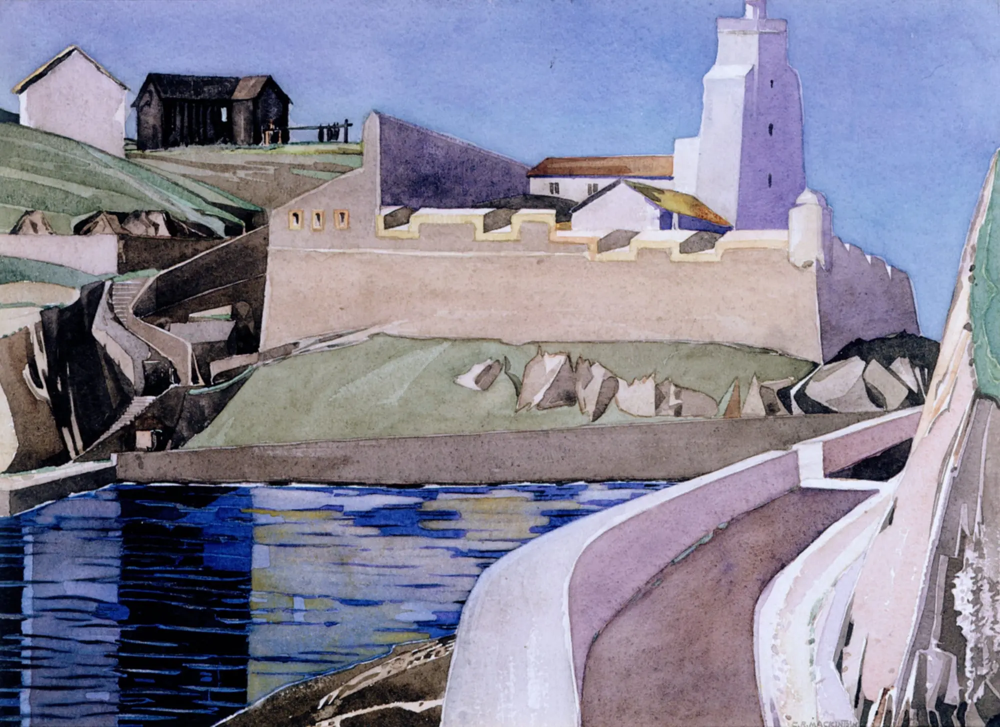 The Lighthouse Cap Bear, Watercolour on paper